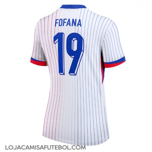 Camisa de Futebol França Youssouf Fofana #19 Equipamento Secundário Mulheres Europeu 2024 Manga Curta